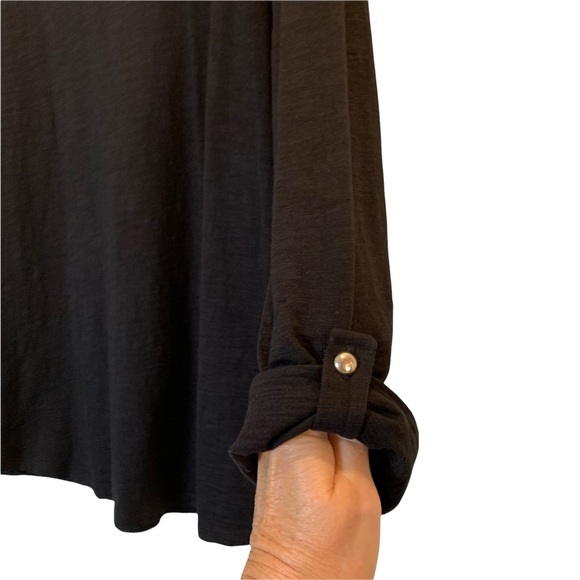 Chico’s Black Long Sleeve T-Shirt * 16 - Picture 4 of 13